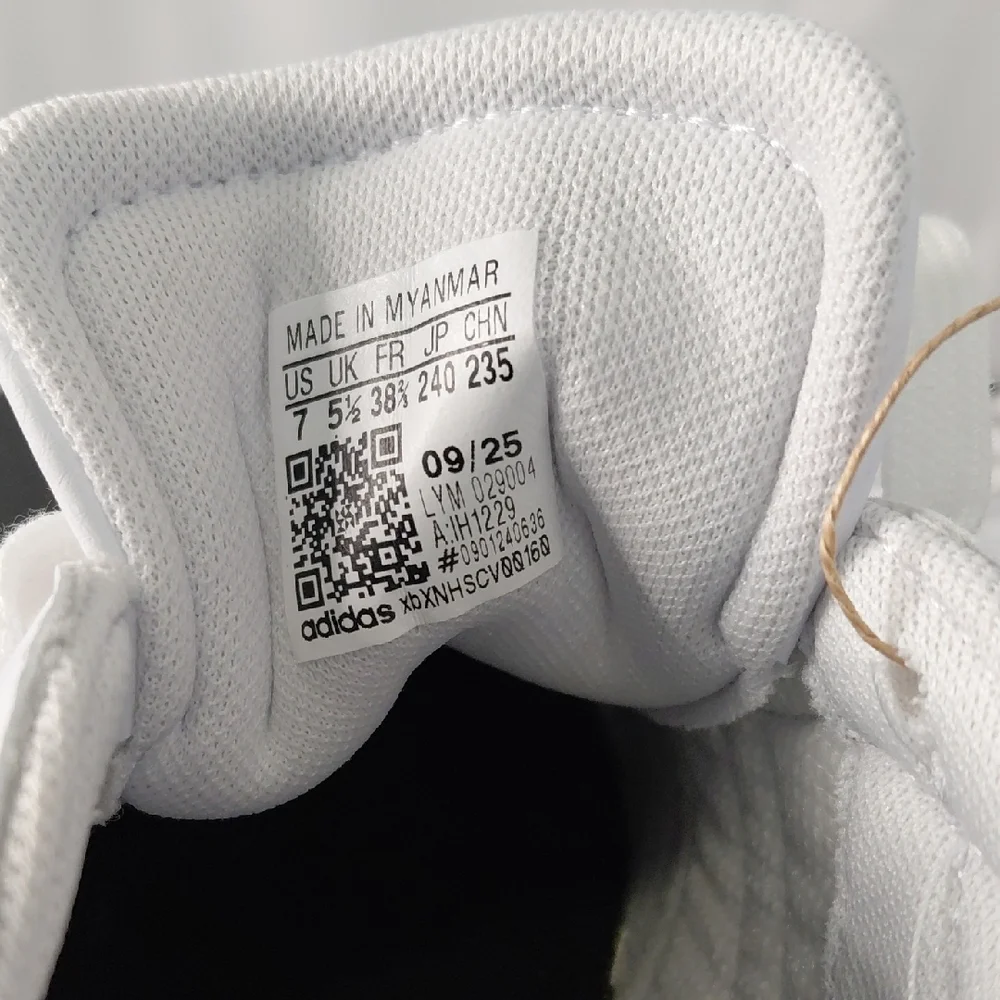 adidas White and Black Barreda Sneakers - Picture 7 of 8